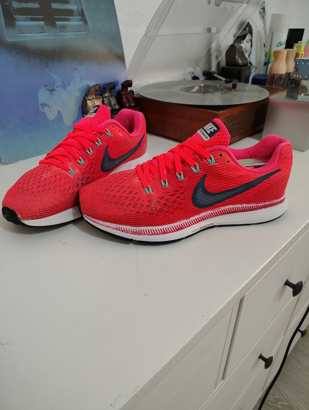 Nike Air Zoom Pegasus 34 Running Shoes Hot Punch Size 8.5